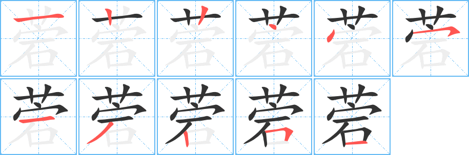 菪的笔顺分步演示